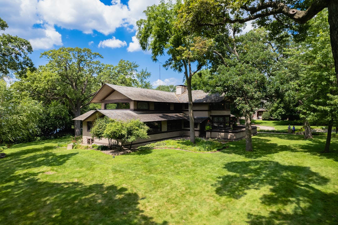 Modern House with Sprawling Roof brown wooden house near green trees under blue sky during daytime