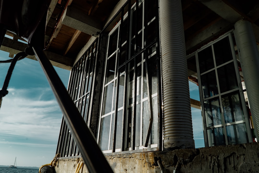 Waterfront Structure Interior architectural photography of white building