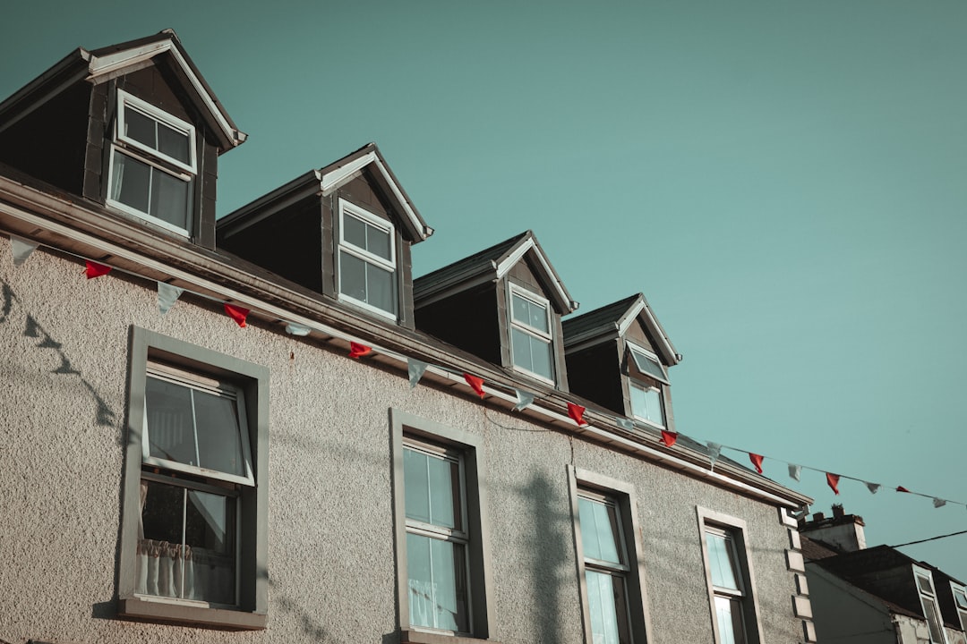 Row of dormer windows on a building