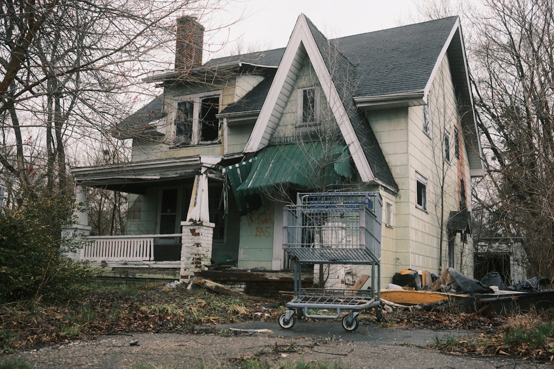An old, dilapidated house stands abandoned