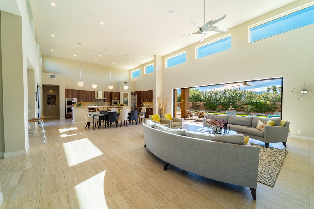 Open-Concept Living Space a living room filled with furniture and a large window