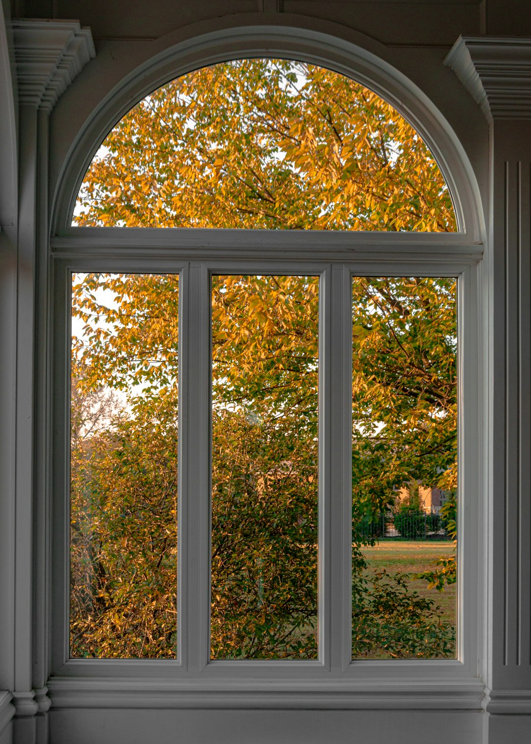 white wooden framed glass window