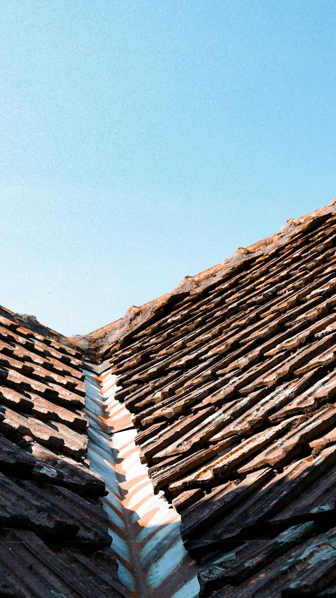 Clay Tile Roof Ridge Close-Up a close-up of a roof